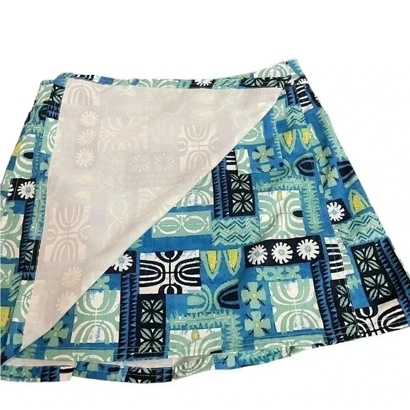 RipSkirt Hawaii Wrap Skirt Tahitian Tapa
Length 1 Blue Green Mixed Print Size S - Picture 4 of 11